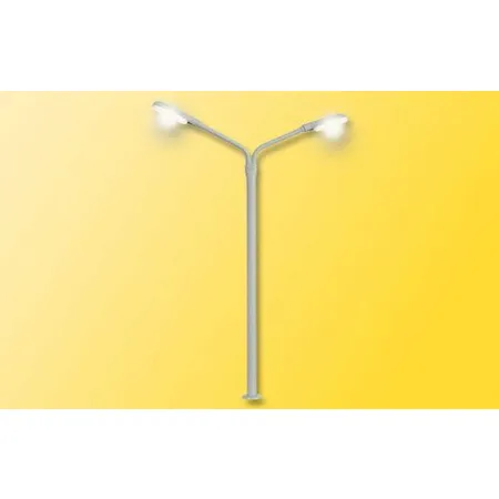 Viessmann 6995 Peitschenleuchte doppelt, LED weiß Höhe: 75 mm, Spur TT