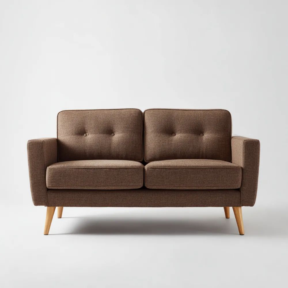 2-Sitzer Sofa 140x85x75 cm - Braun - Skandinavisches Design