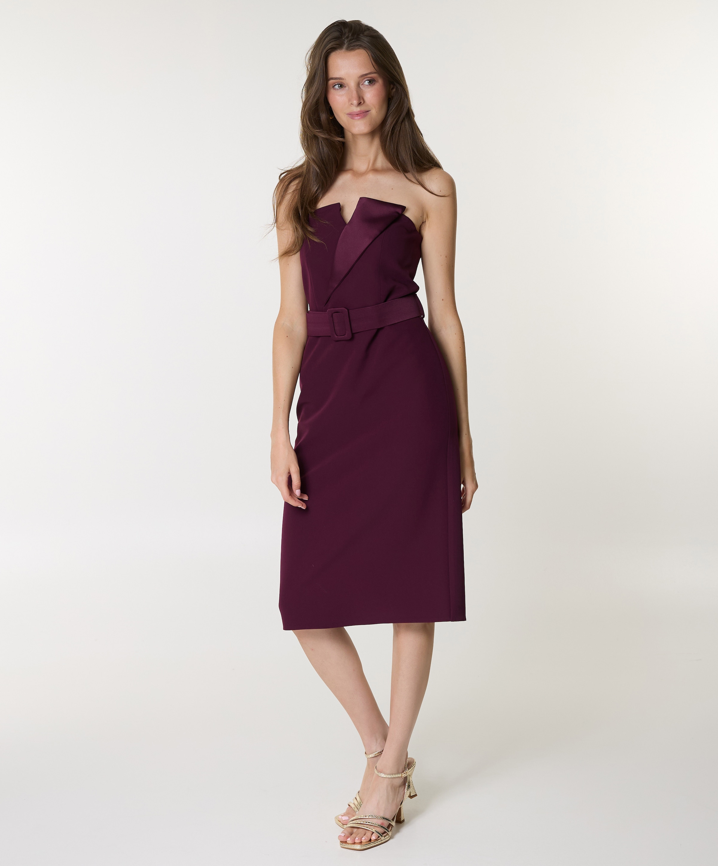 Rinascimento Dames jurk bordeaux