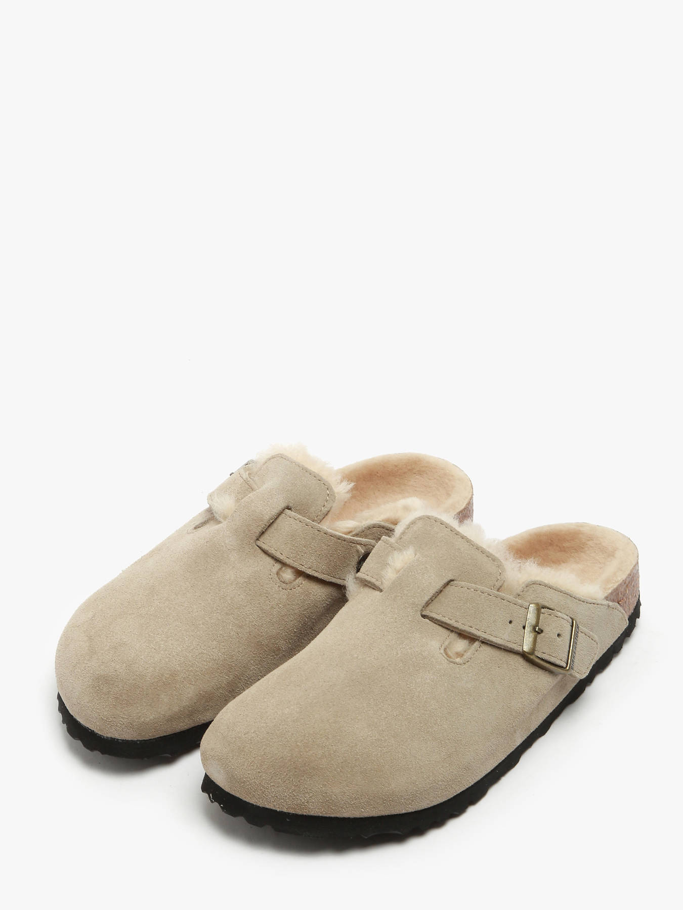 Mules Boston Shearling en cuir BIRKENSTOCK