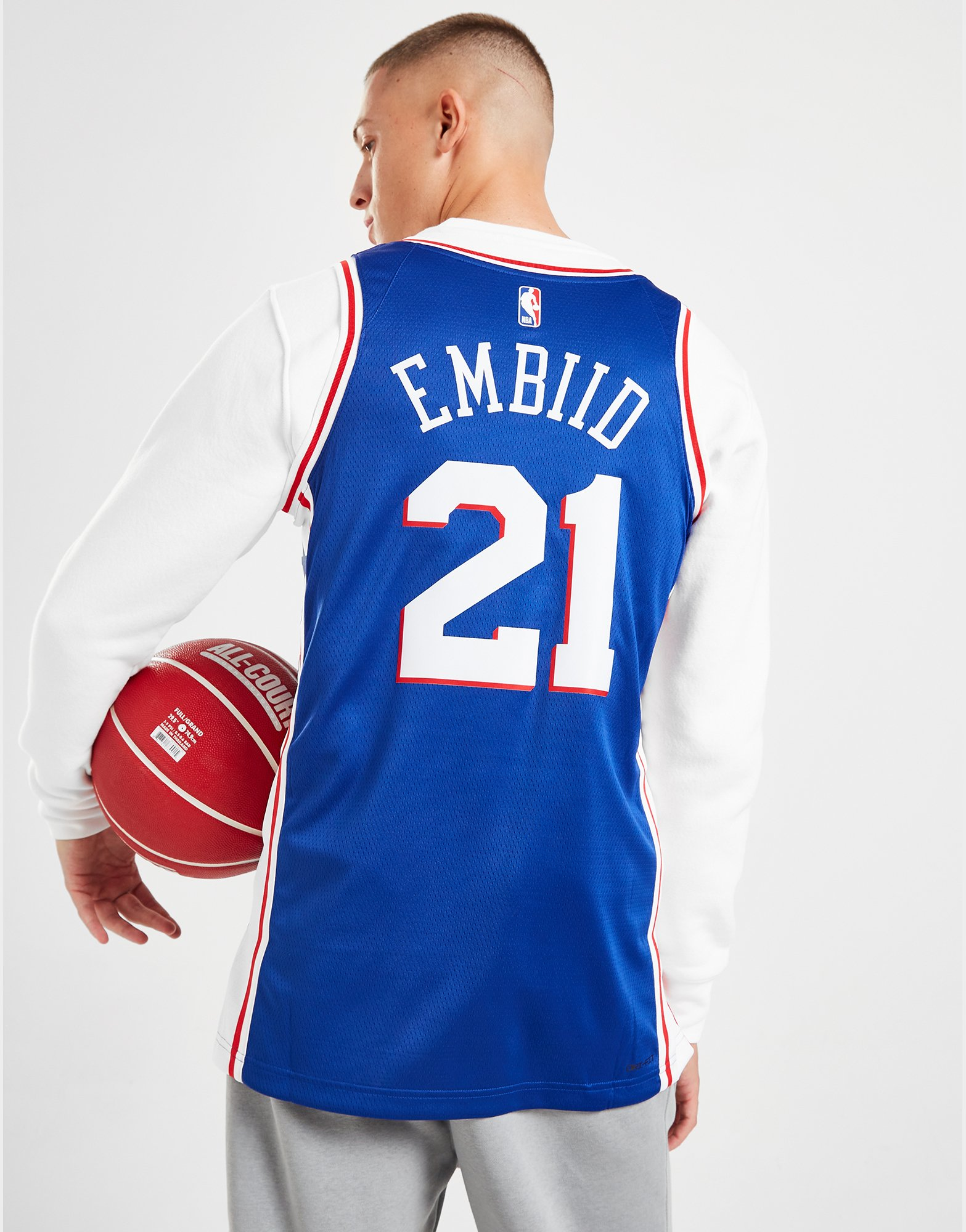 Nike Maillot NBA  Philadelphia 76ers Swingman Embiid #21 Homme