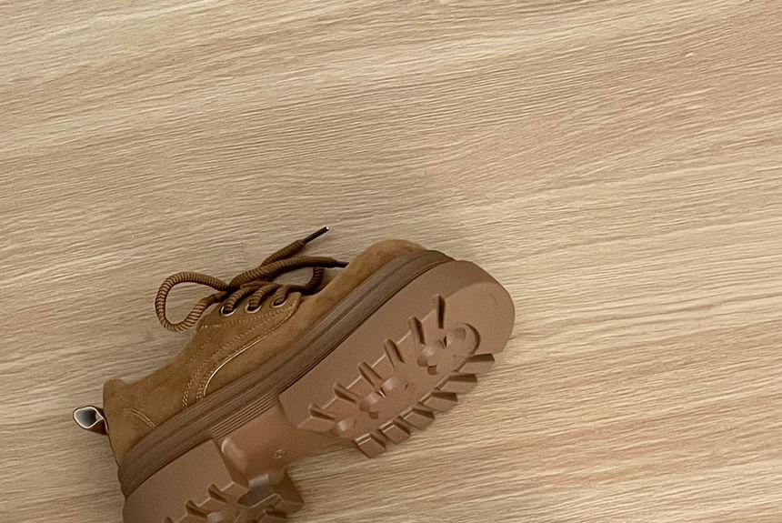 DURAC - Platform veterschoenen van imitatiesuède