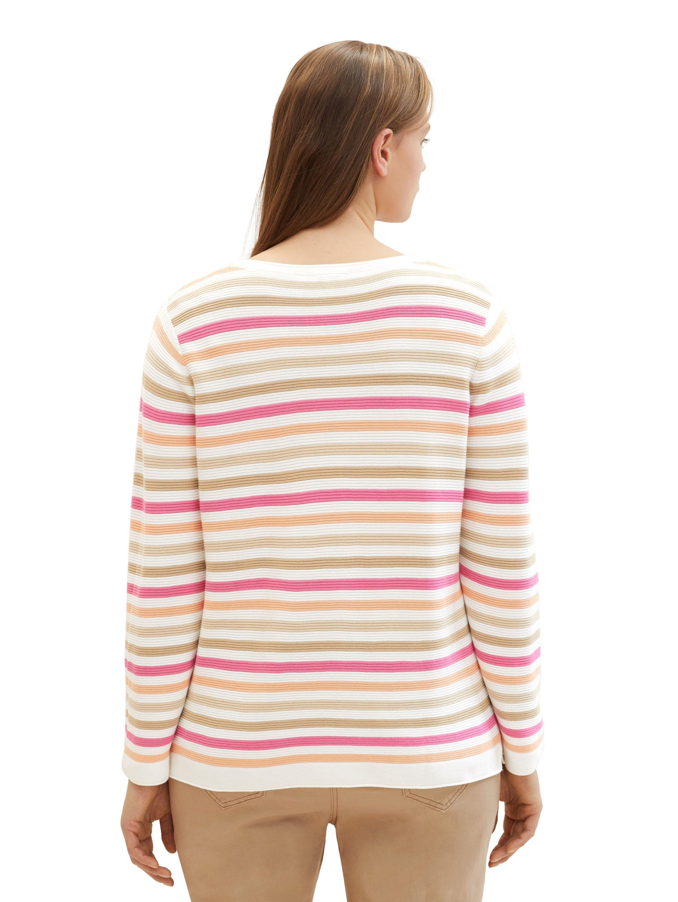 Pullover in Struktur-Optik, mit Rundhalsausschnitt