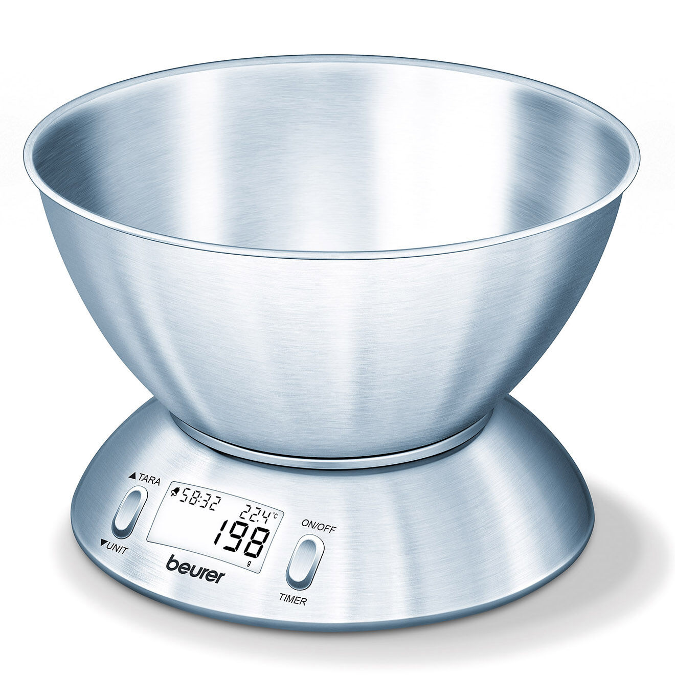Beurer Balance de cuisine avec minuteur & bol grise
