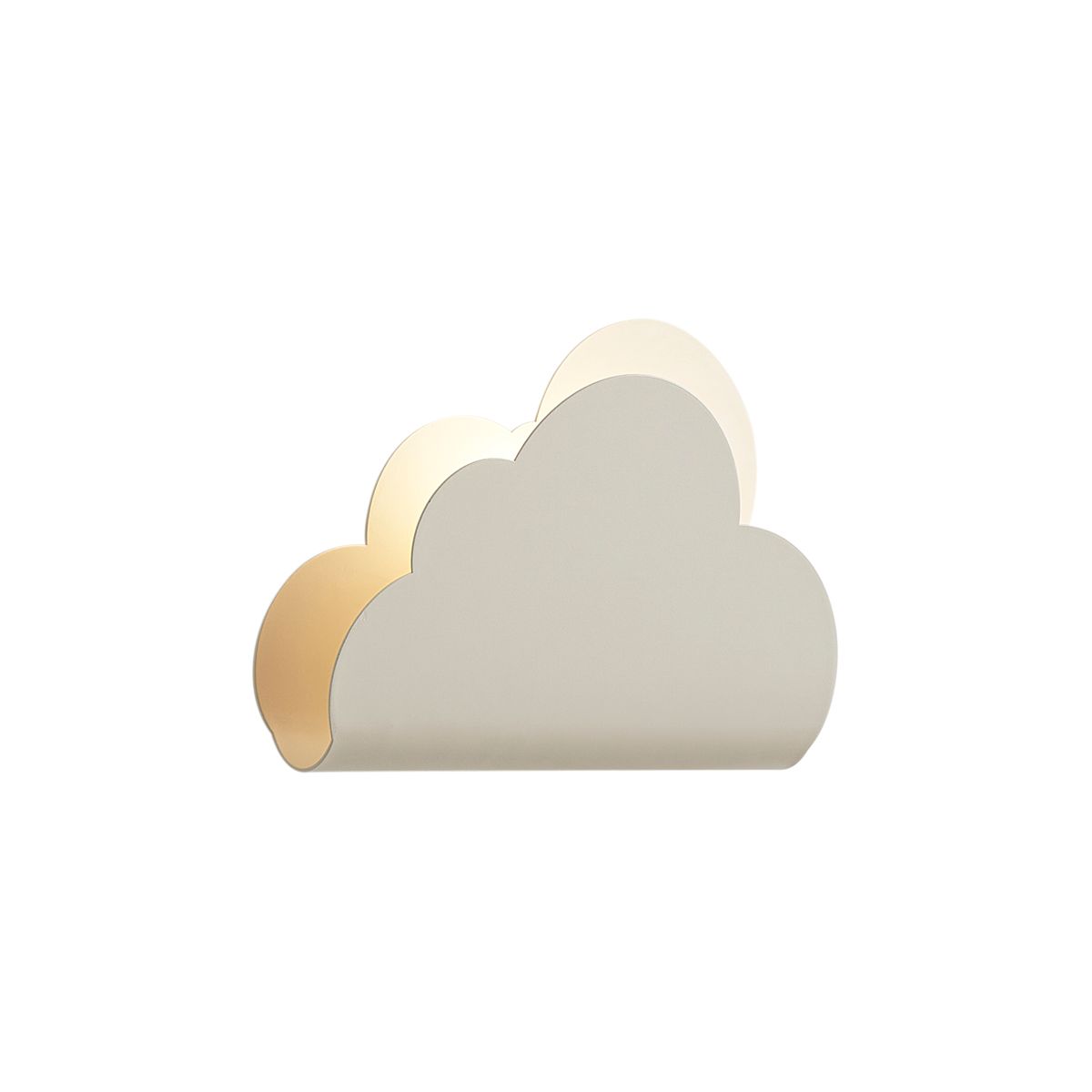 Kinder wandlamp beige wolk met zon - Cloudy