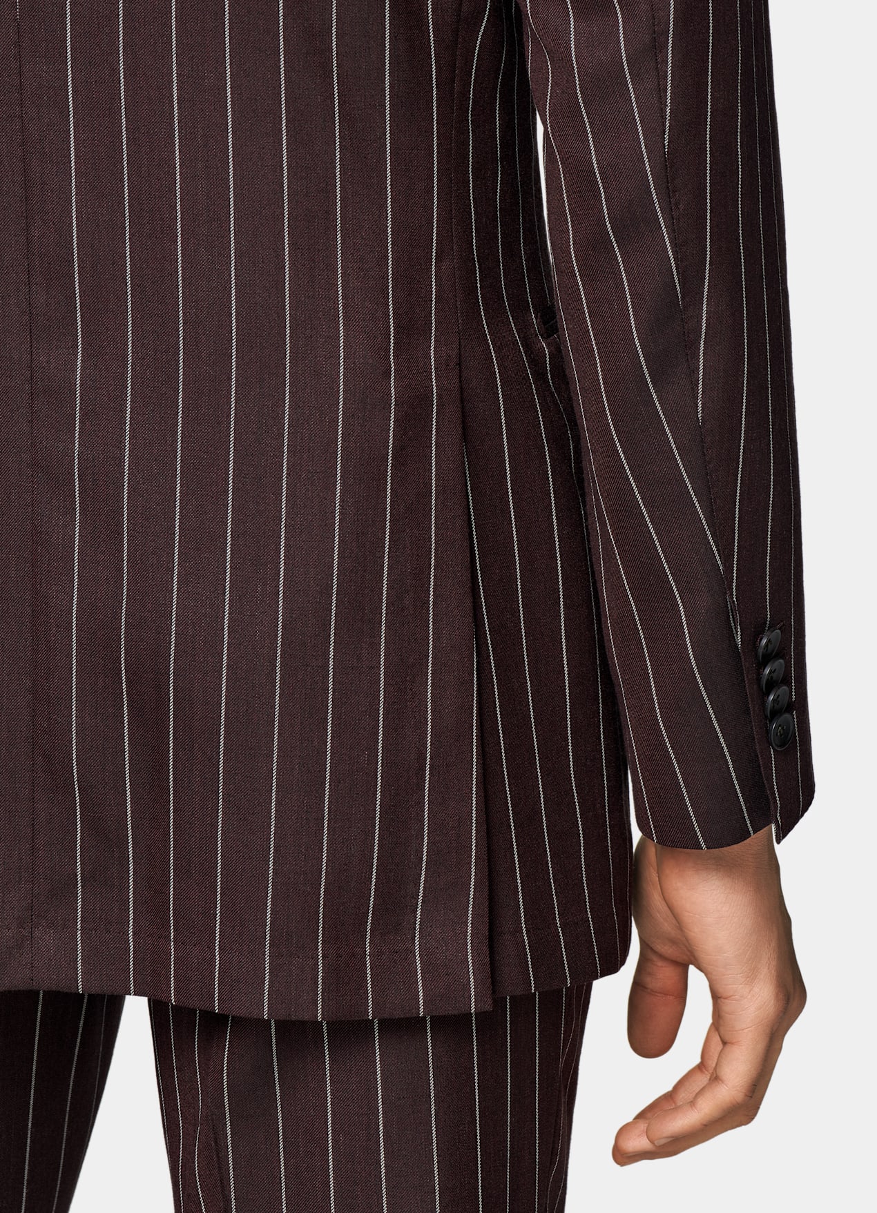 Costume Havana coupe Tailored bordeaux à rayures