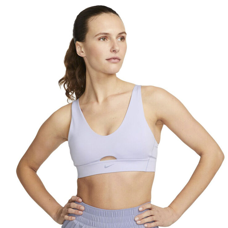 Nike Indy Plunge Cutout Medium Support Sports Bh Blå