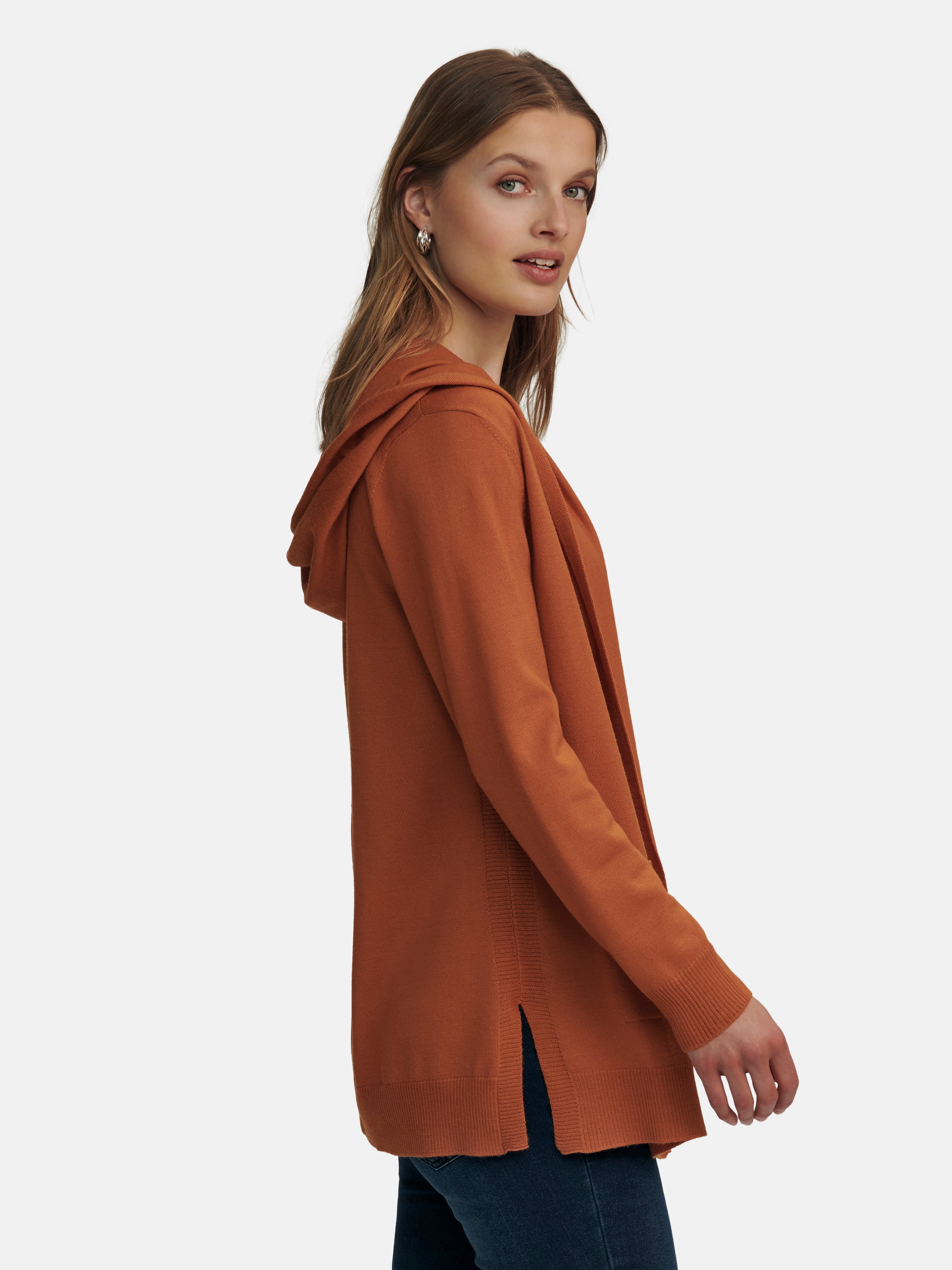 Strickjacke mit Kapuze