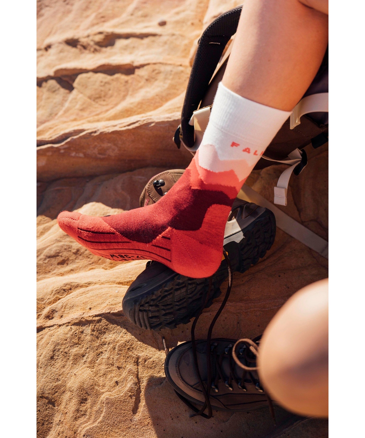 Falke TK2 Explore Crets Dame, Hiking Socks<br>Hiking Socks - med trendy fjellmønster!