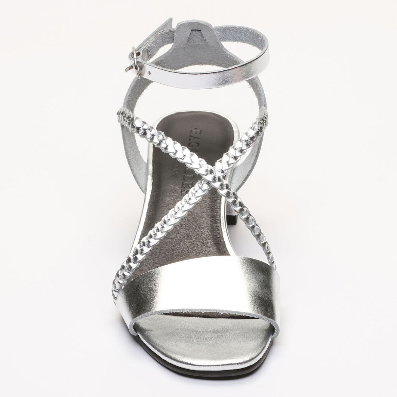 Les Bagatelles Sandales en Cuir Doli argentées - Talon 5 cm