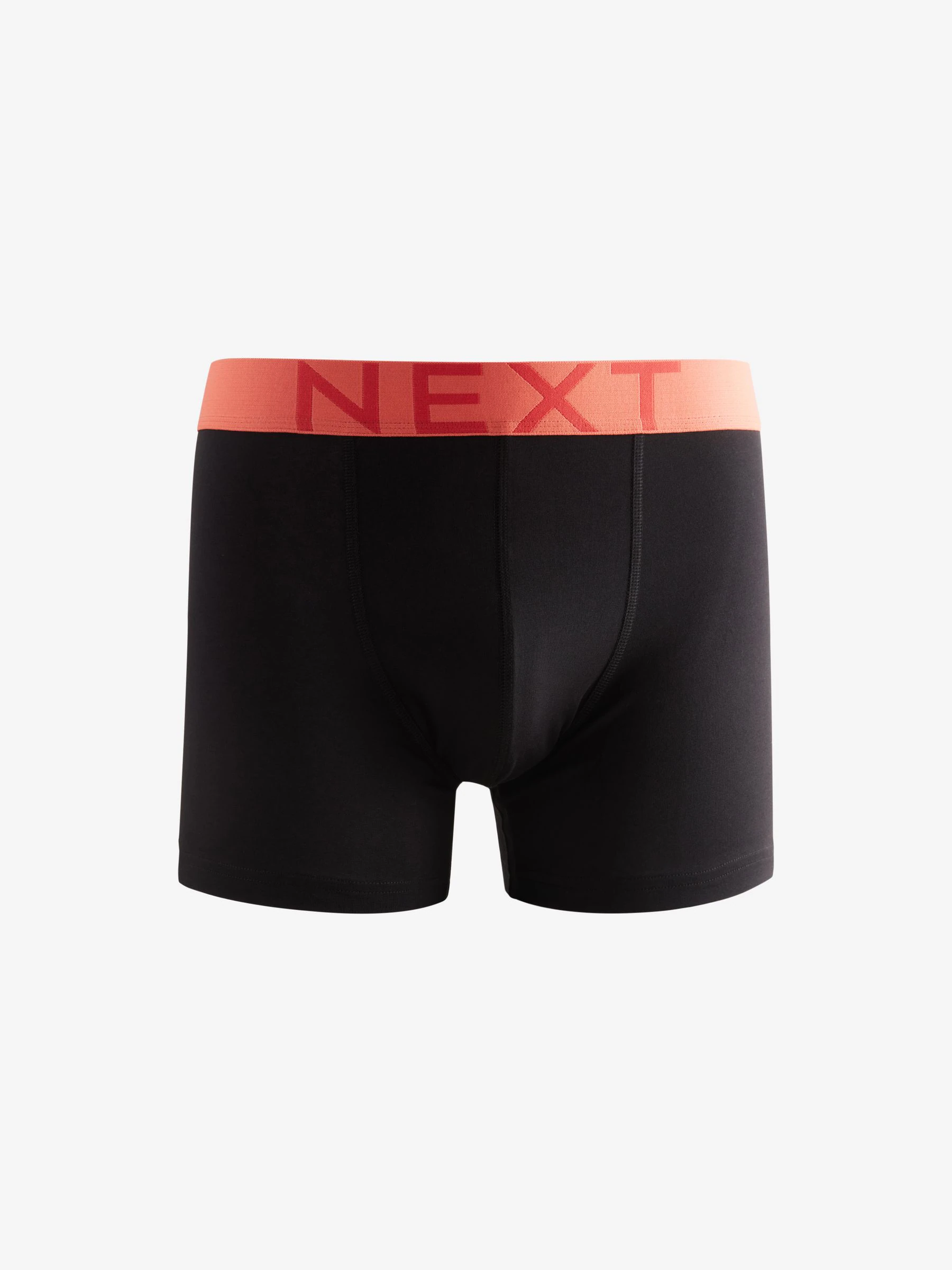 Zwart met felgekleurde tailleband - Verpakking van 5 trunks boxer