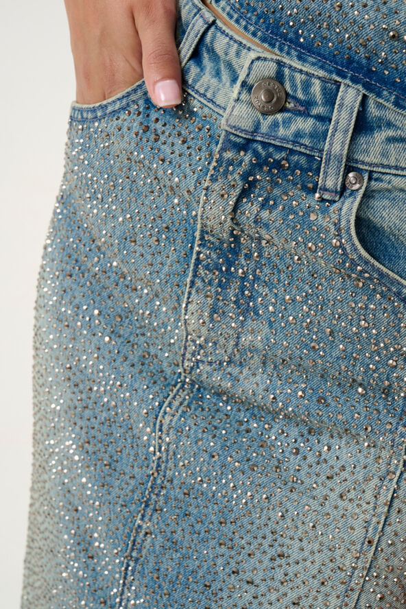 Gestuz GZzorah MW long skirt Mid blue washed