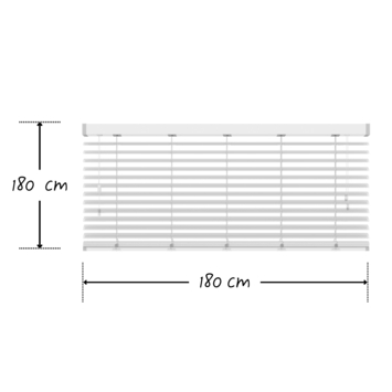 KARWEI aluminium jaloezie 50 mm matwit (kleurnr. 957) 180x180 cm (bxh)