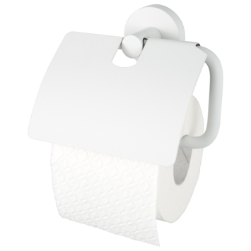 Haceka Kosmos toiletrolhouder met klep kunststof mat wit