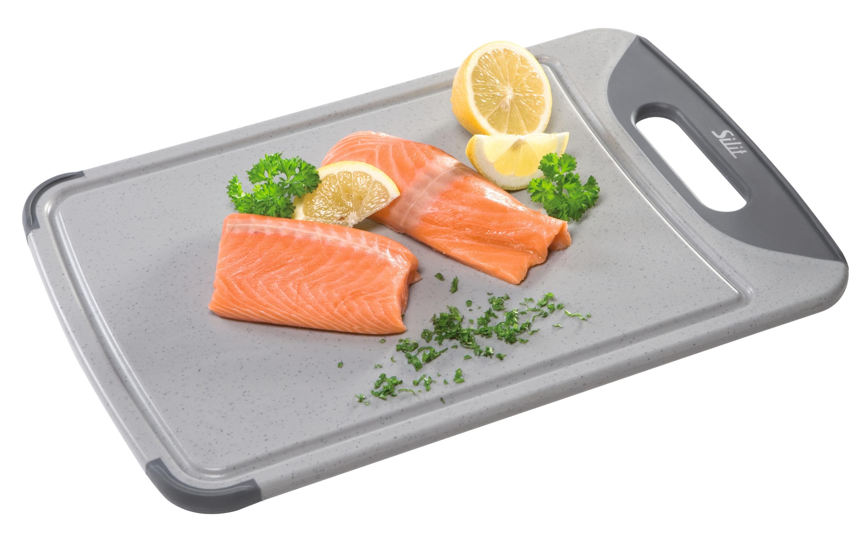 Schneidebrett 25 cm x 38 cm, GrauKunststoff-Schneidebrett