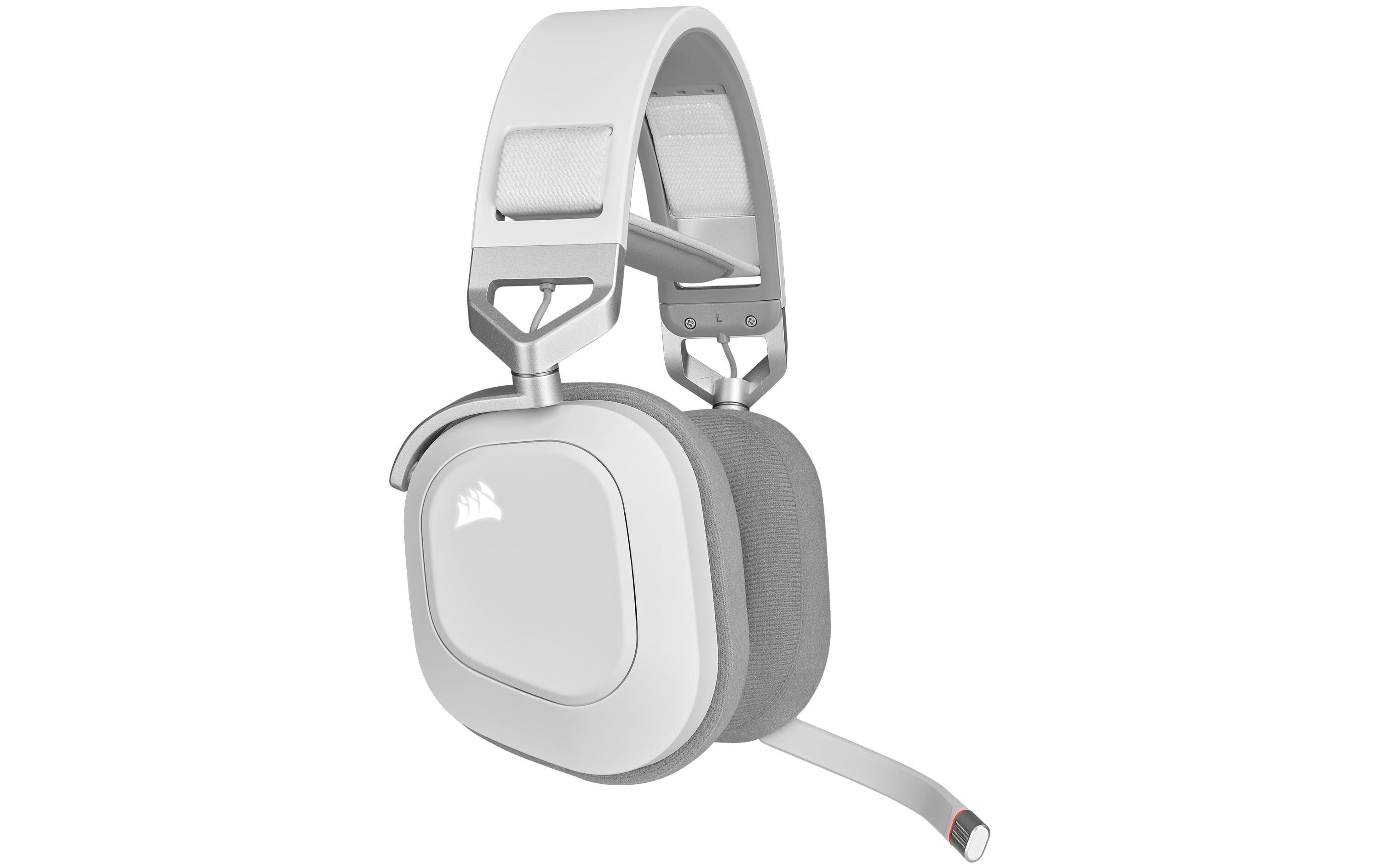 Headset HS80 RGB iCUE Weiss<br>Kabelloses Surround-Sound Gaming-Headset