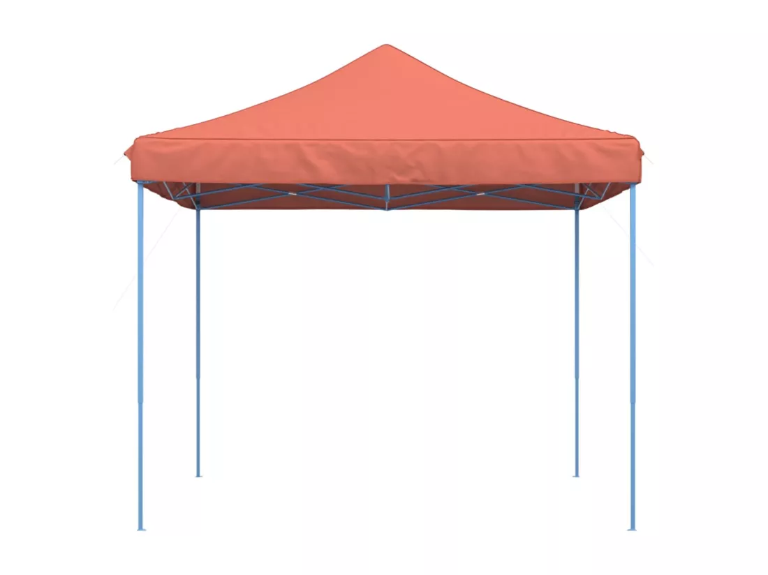 Tente réception pliable escamotable terre cuite 292x292x315 cm