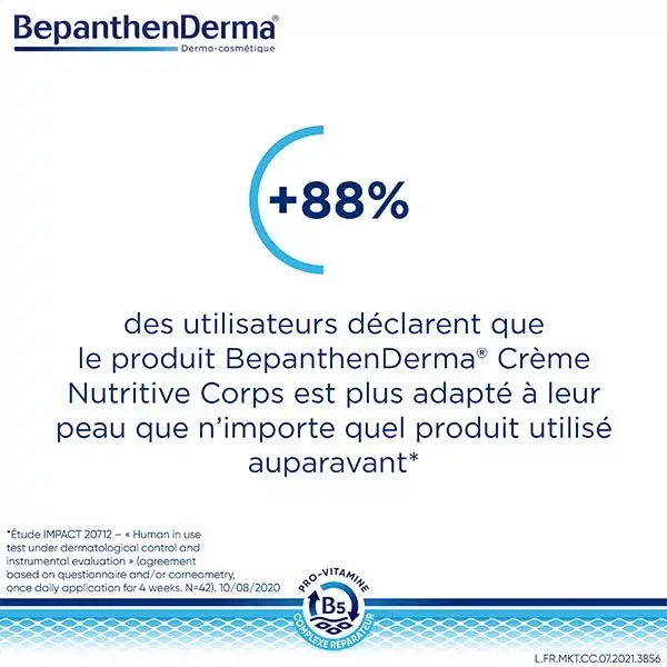 BepanthenDerma® Crème Nutritive Corps Peaux Sèches et Sensibles 400ml