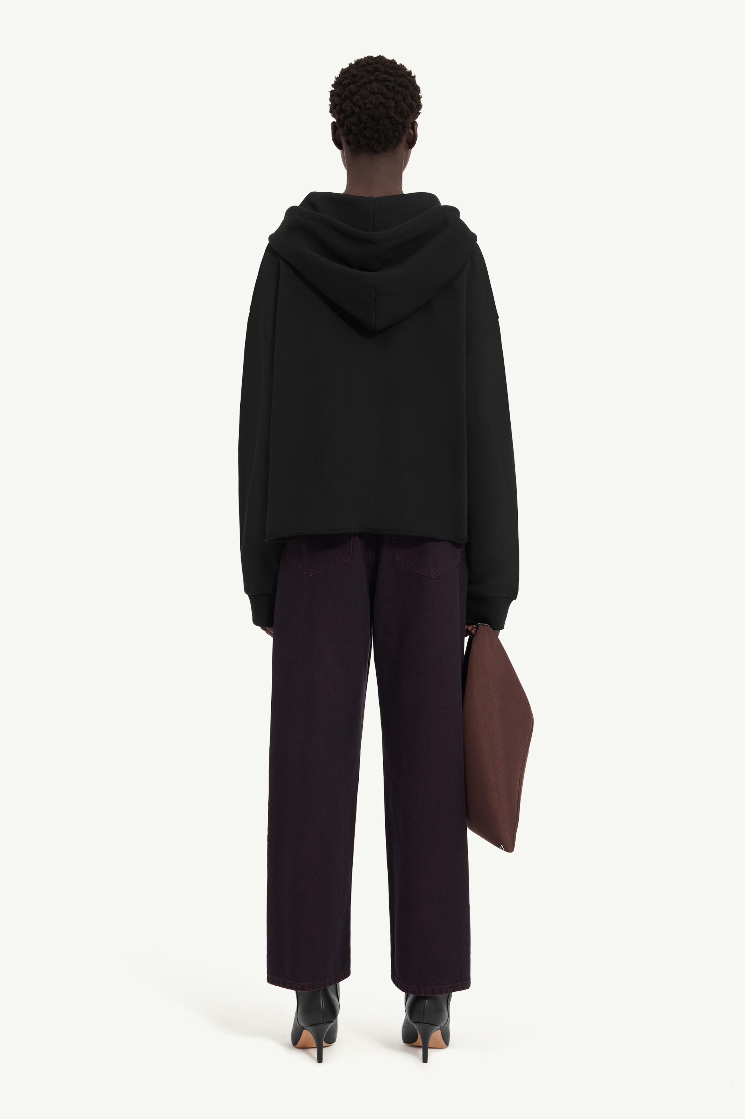 Sweat-shirt à capuche réinterprète pour femme | MM6 Noir