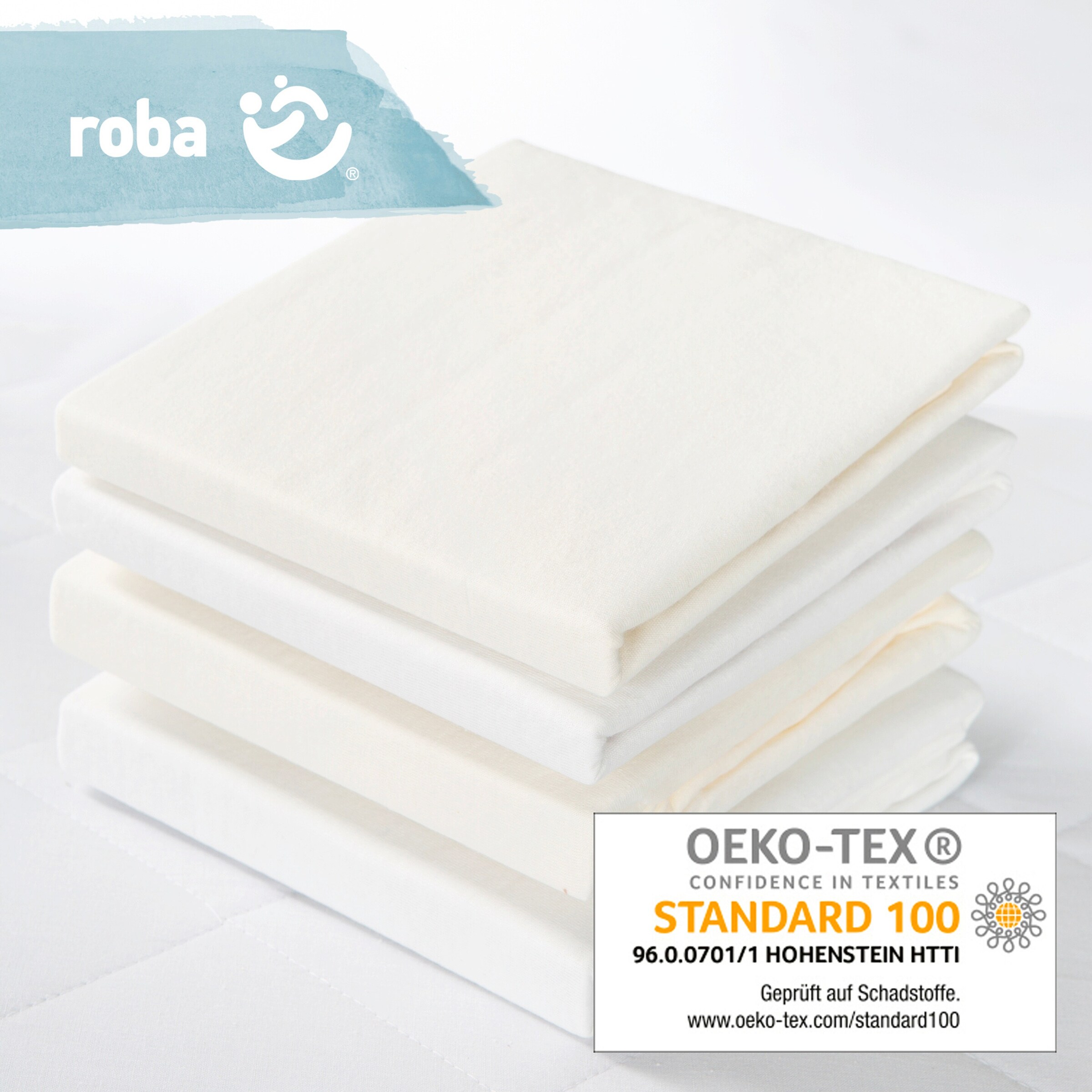 roba Spannbettlaken Jersey, 45x90 cm und 40x90 cm safe asleep®