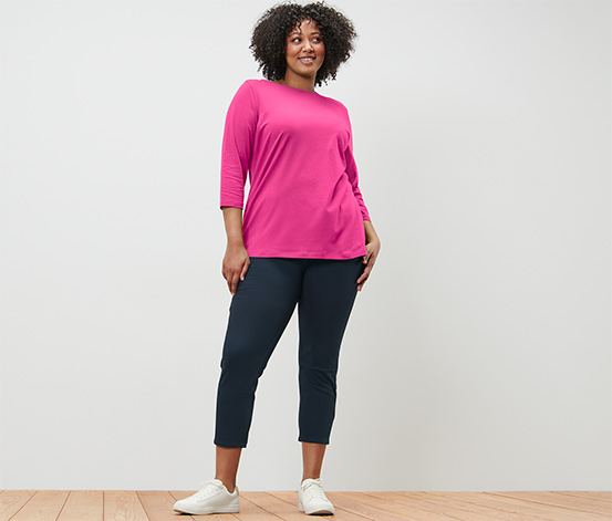 Shirt mit 3/4-Arm, pink