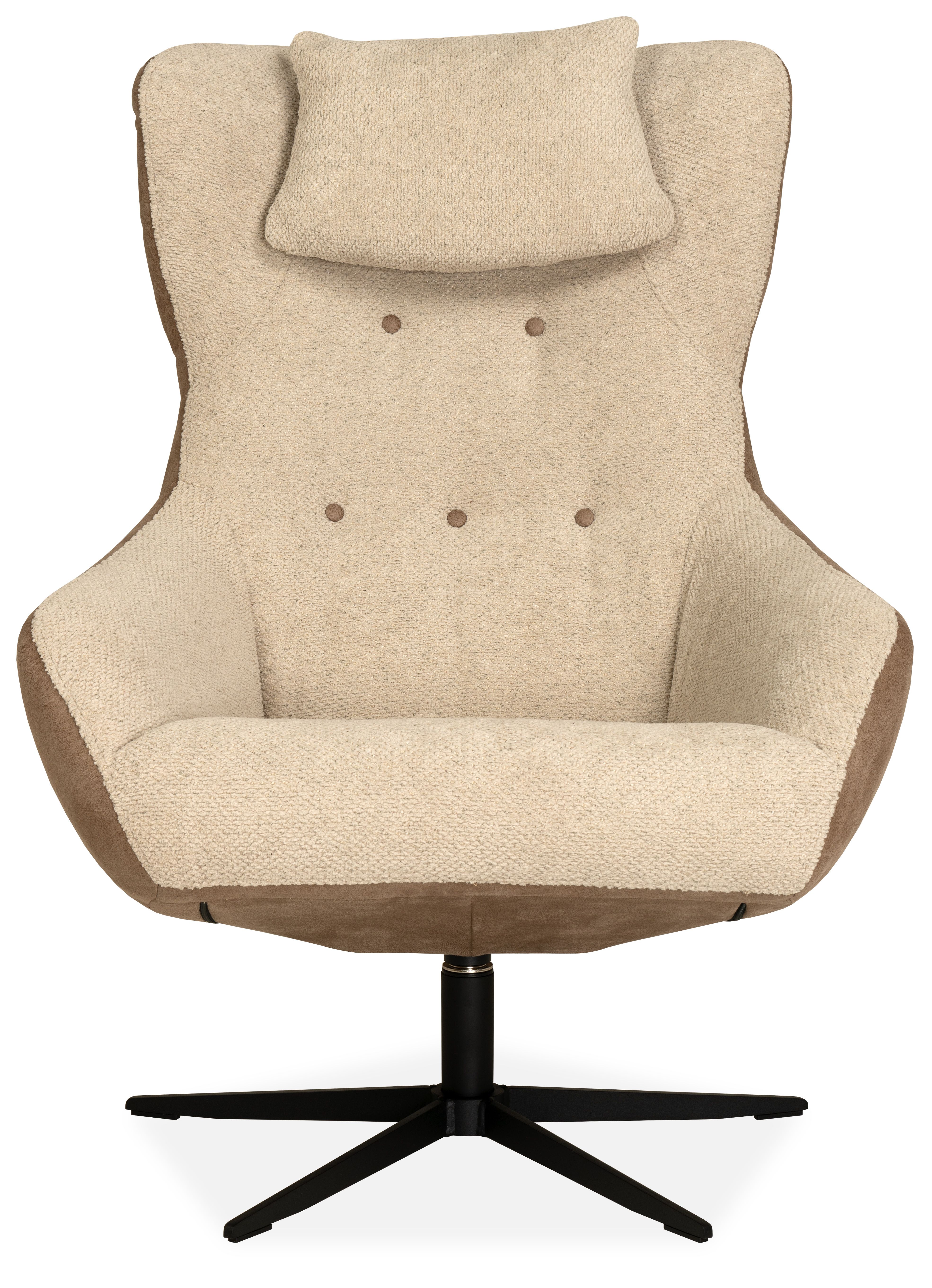 Draaifauteuil Borg B80 x D85 x H109 cm