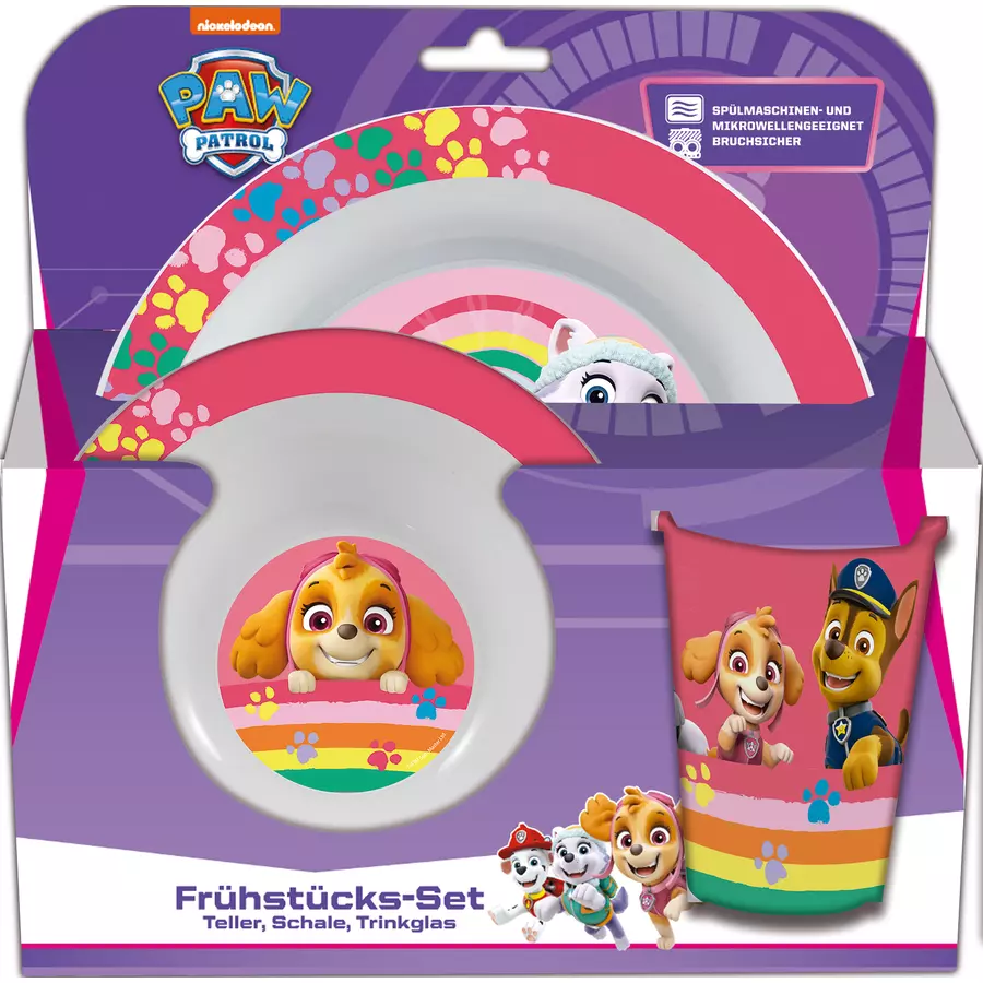p:os Frühstücksset Paw Patrol, Girl, 3tlg