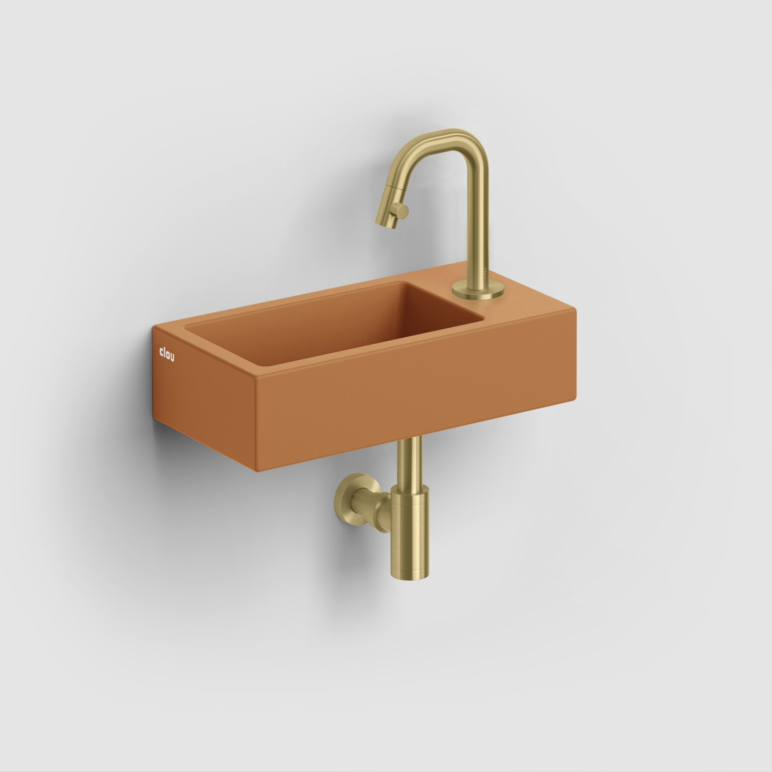 Clou Flush 3 keramische fontein 36cm met kraangat rechts zand mat