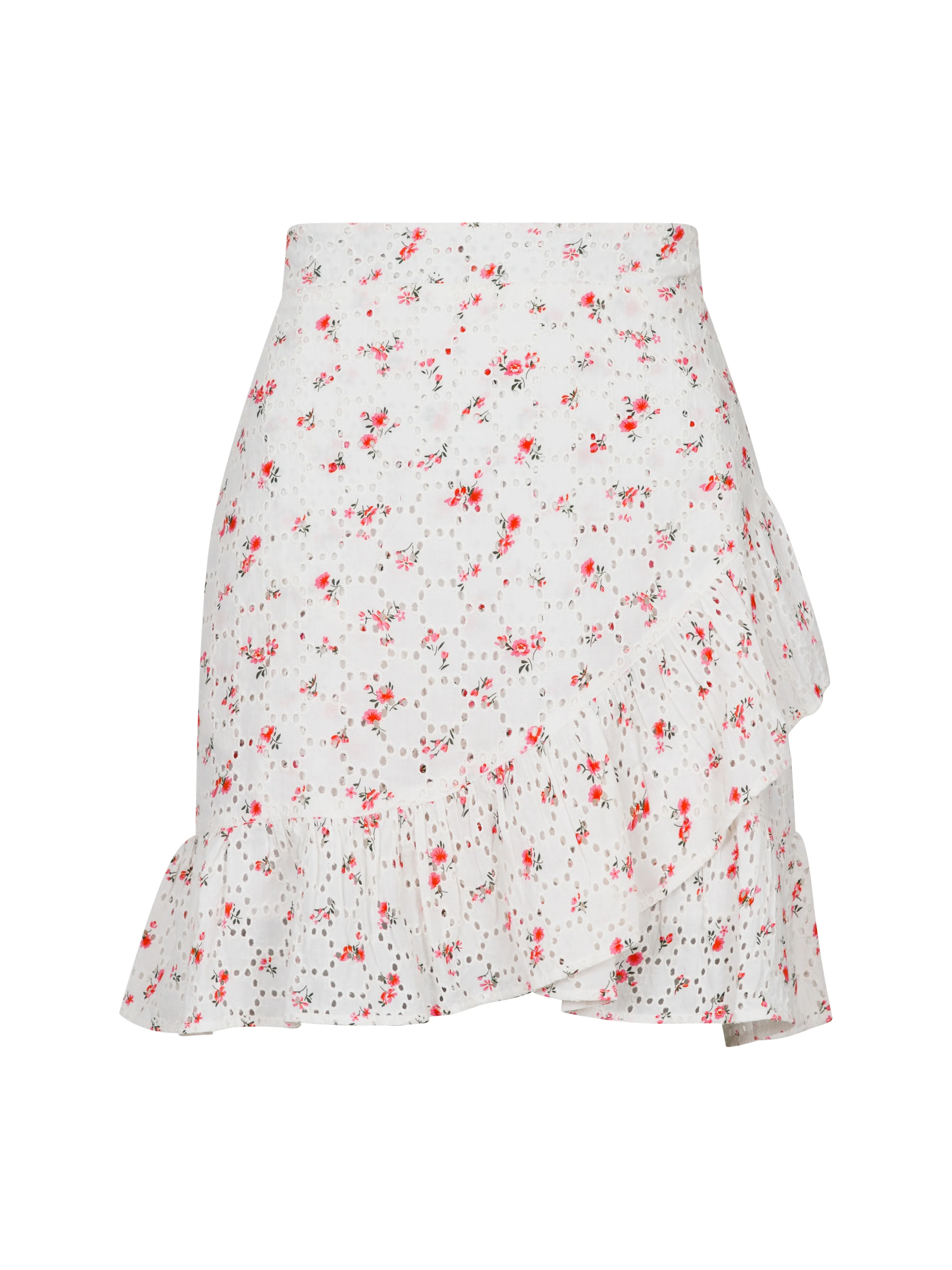 Neo Noir  Bekka Embroidery Rose nederdel - pink