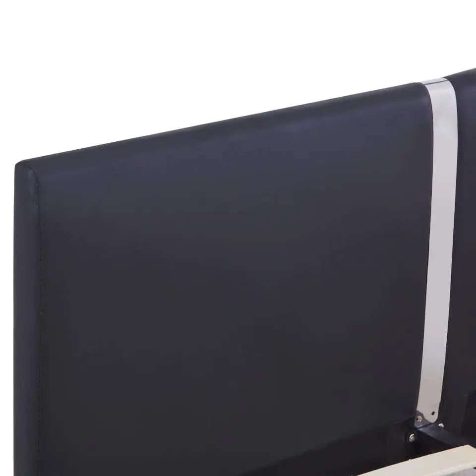 vidaXL - Bed frame met hoofdbord - Zwart - Kunstleer - 120x200 cm