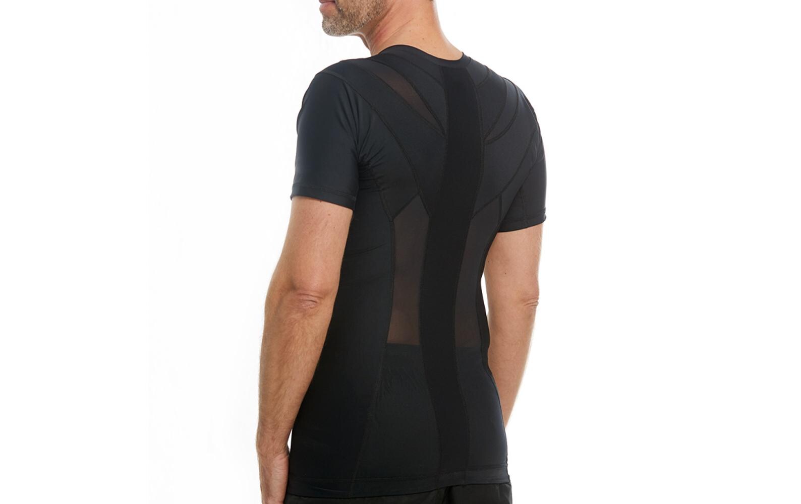 Posture Shirt 2.0 Herren schwarz M<br>Ergonomisches Haltungsshirt für eine gute Körperhaltung