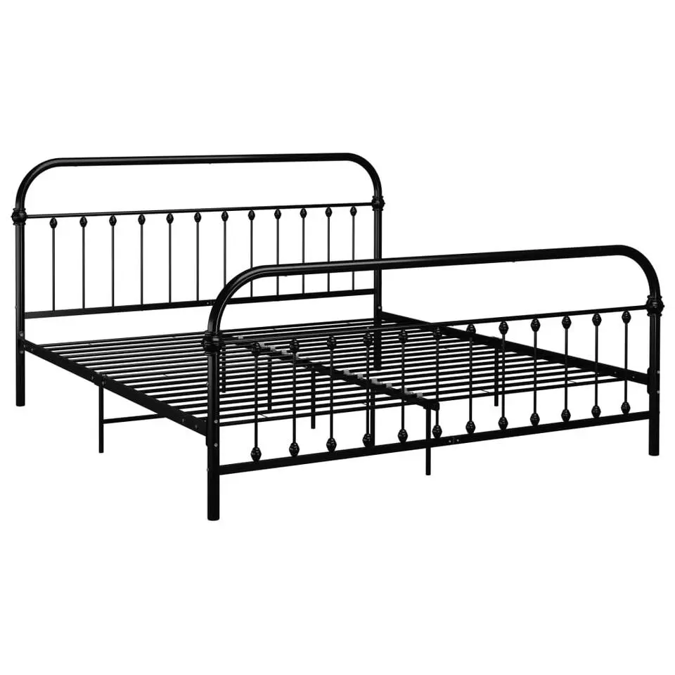 vidaXL - Tweepersoonbed - Zwart - Metaal - 180x200 cm