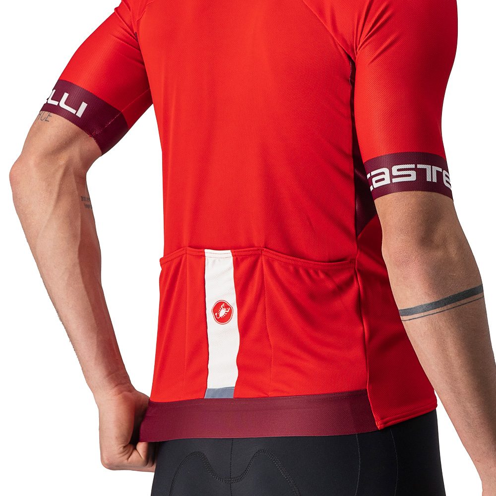 Castelli Entrata VI Radtrikot Herren red bordeaux ivory