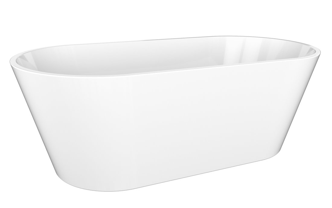 Polysan Azra vrijstaand bad 170x80x58cm wit glans