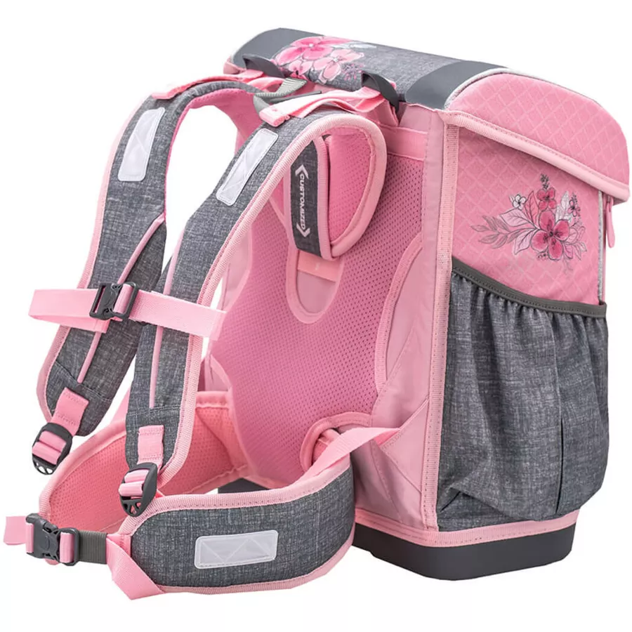 Belmil Schulranzen Customize-me Schulranzen Set 5-teilig mit Brustgurt, Hüftgurt Elegant