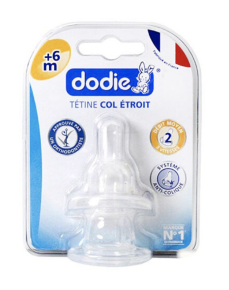 DODIE TETINE COL ETROIT ANTI COLIQUE D2 +6M X2