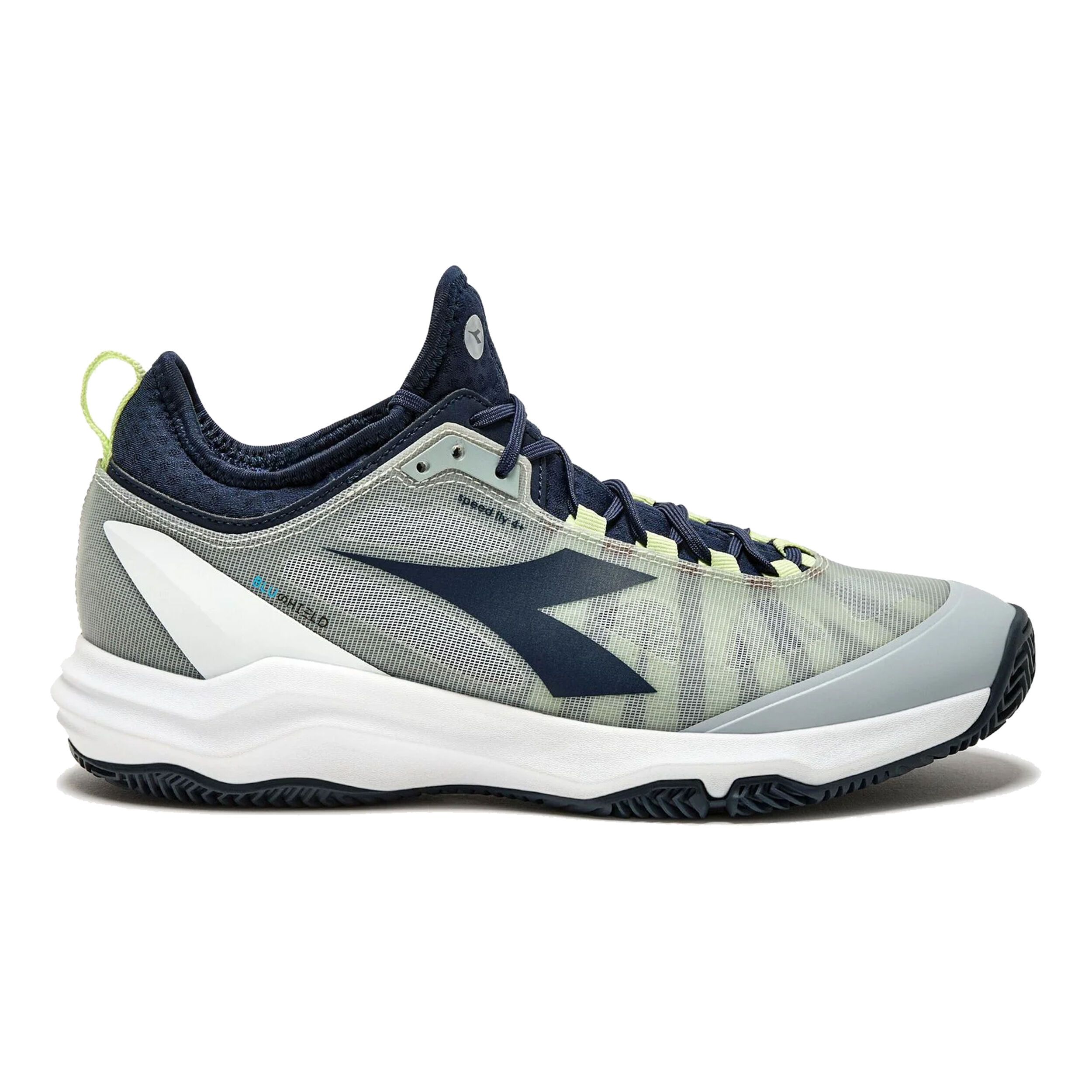 Diadora Speed Blushield Fly 4 + Chaussure Terre Battue Hommes - Gris , Bleu
