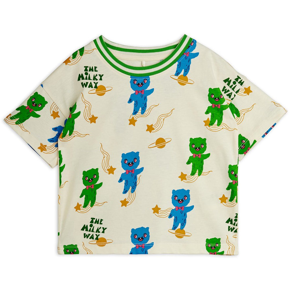 Køb Mini Rodini Off-white Aliens AOP Ss Tee