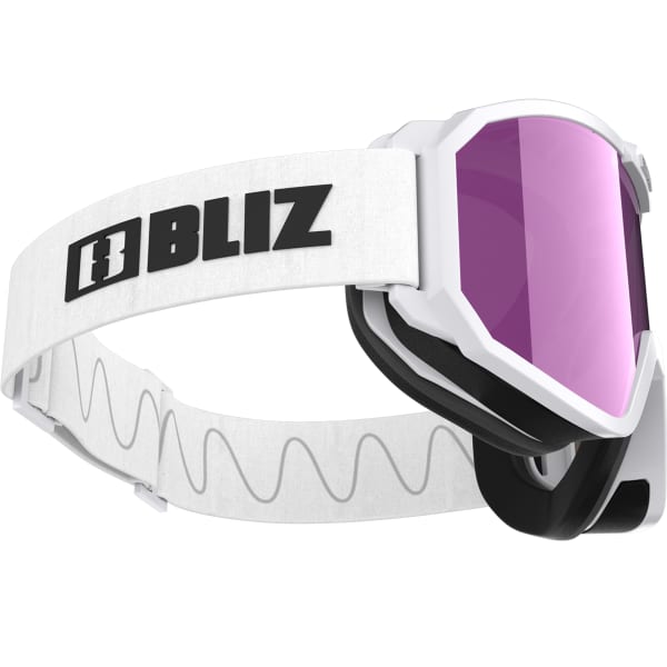 Masque de ski BLIZ RAVE MATT WHITE W BLACK LOGO/BROWN PINK