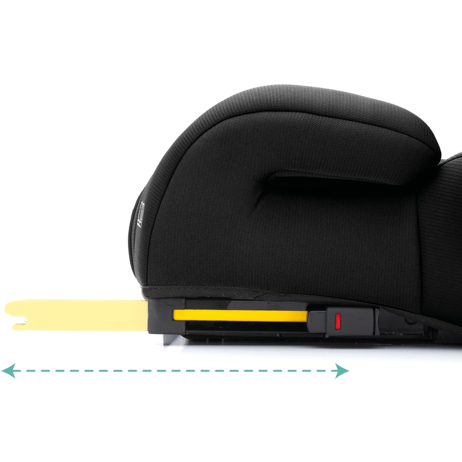 fillikid Sitzerhöhung Flip Deluxe Auto mit verlängerbarer Isofix i-Size schwarz