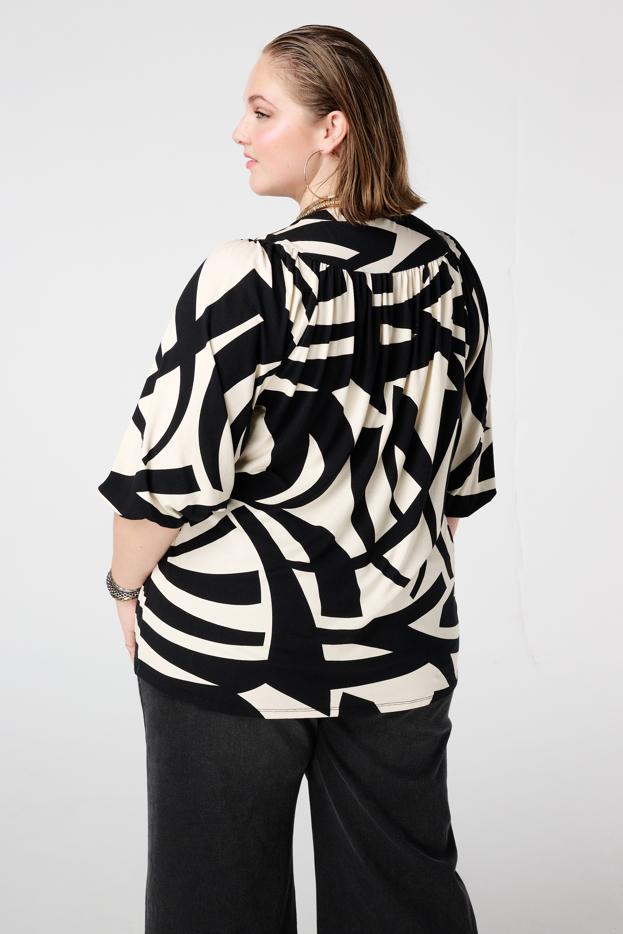 Jersey top met print Multi Neutraal