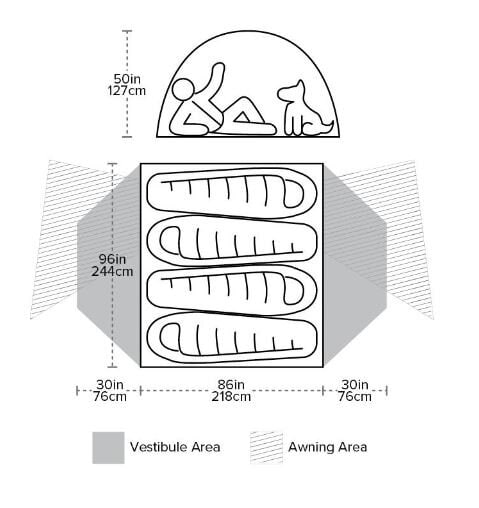 Big Agnes Copper Spur HV UL4<br>4 personer - familietelt