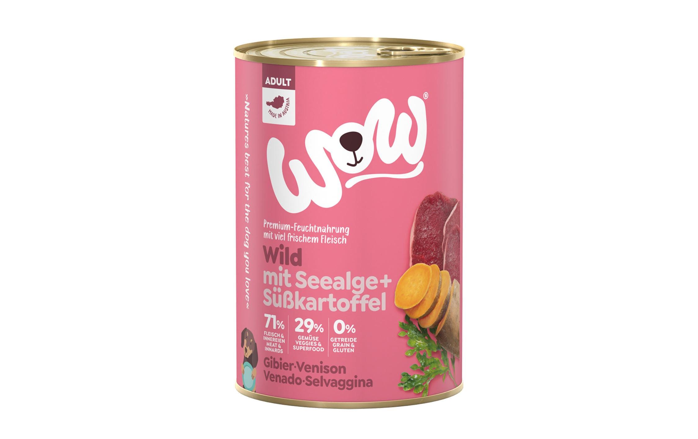 Nassfutter Adult Wild, 400 gAlleinfutter-Menü für ausgewachsene Hunde aller Grössen und Rassen