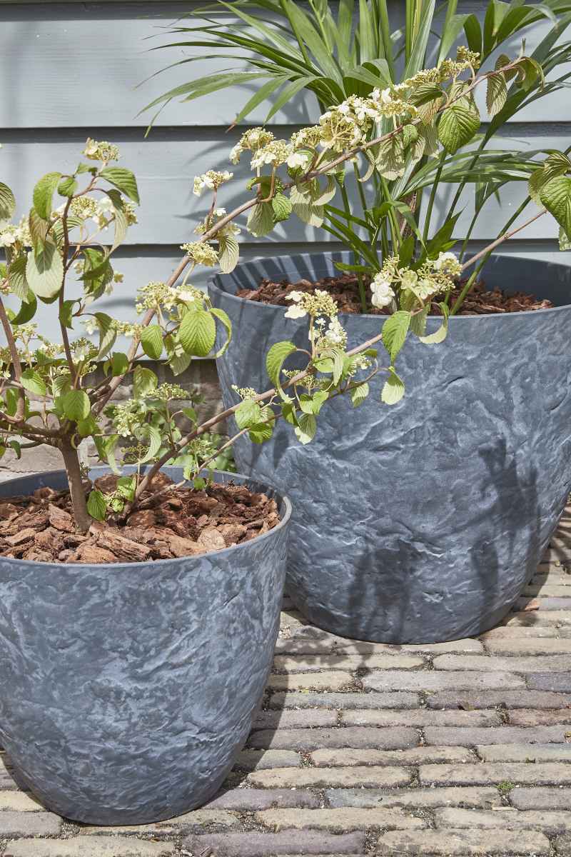 Mica decorations jardinière bravo - 45x45x40 cm - pe - gris