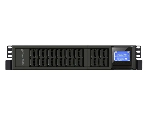 PowerWalker VFI 2000CRM LCD, Dobbeltkonvertering (online), 2 kVA, 1600 W, Sine, 110 V, 300 V