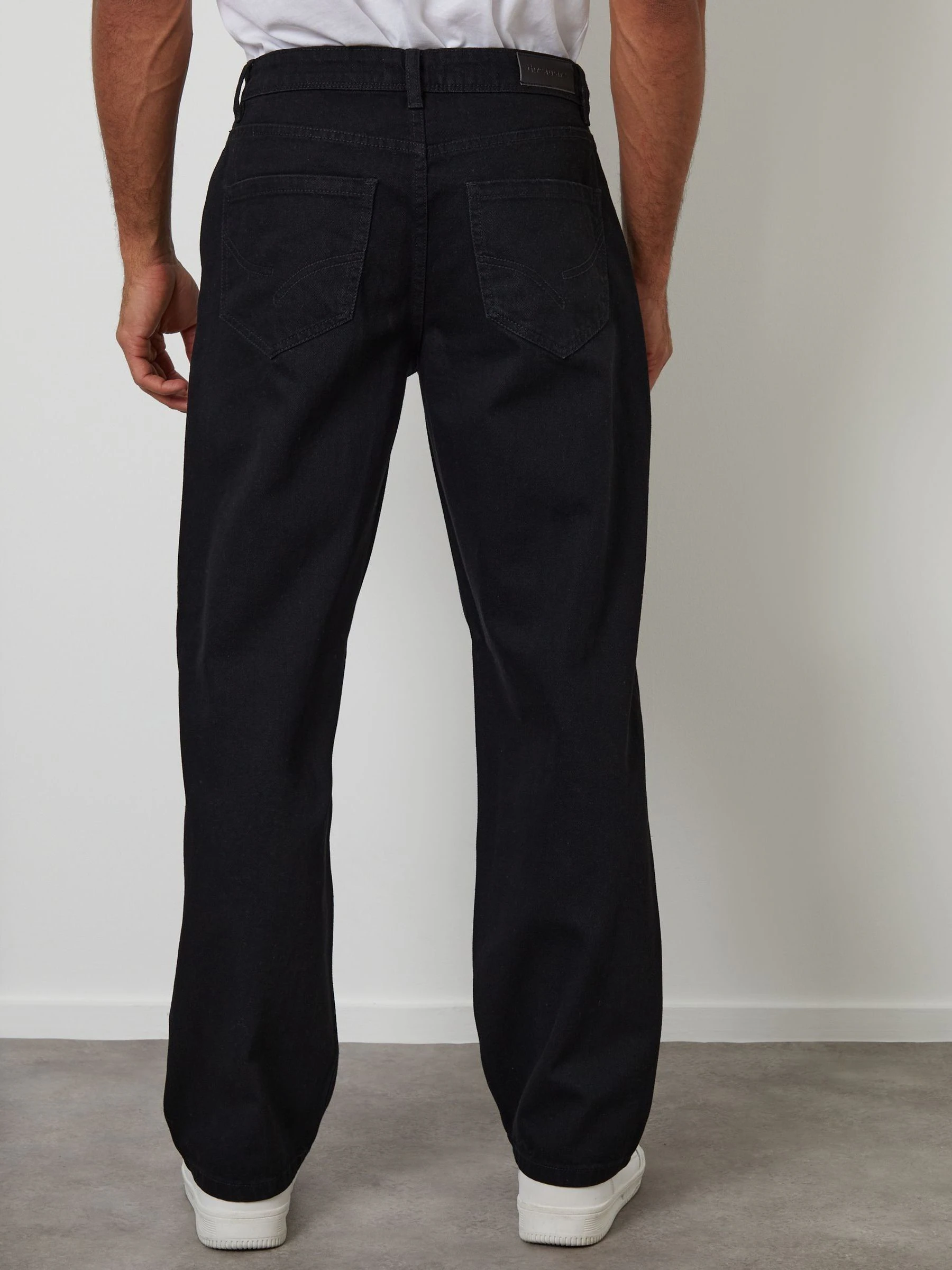 Zwart - Threadbare Loose Fit Jeans