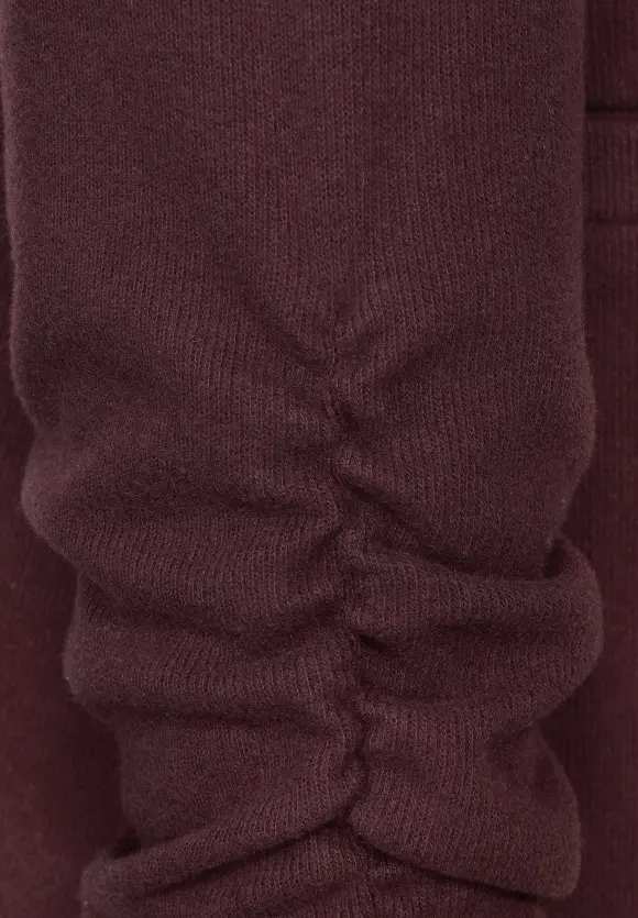 Longblazer mit Raffung - purple brown