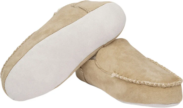 Lovelies PUMORI - DOUBLE FACED SHEARLING SLIPPERS - 8 PAIRS Croissant