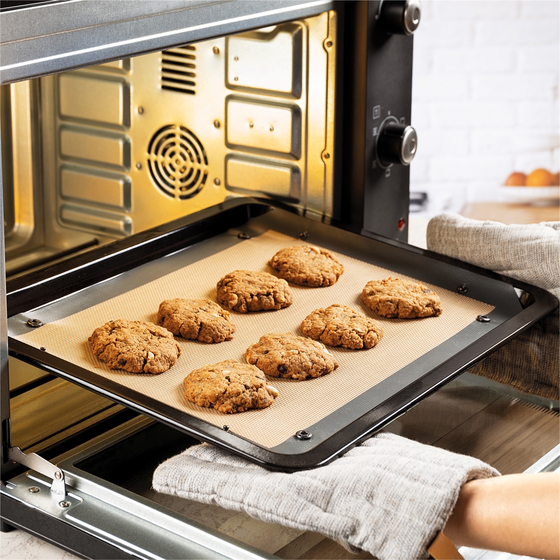 Lot de 2 feuilles de cuisson réutilisables pour le four