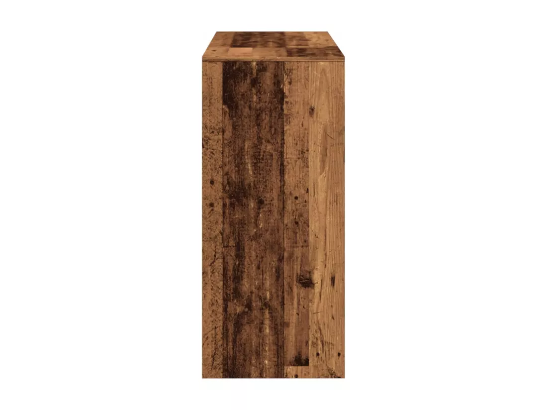 Table de bar avec étagère vieux bois bois d'ingénierie
